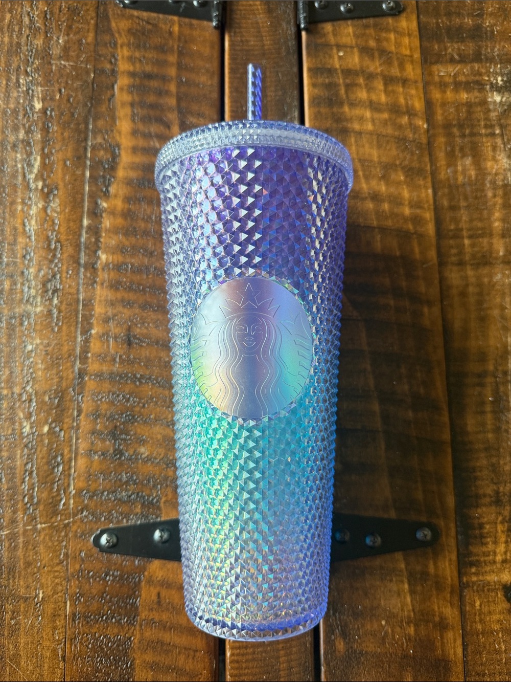 Starbucks Holiday Iridescent Studded Tumbler 24oz Purple Pink Venti Cold Cup